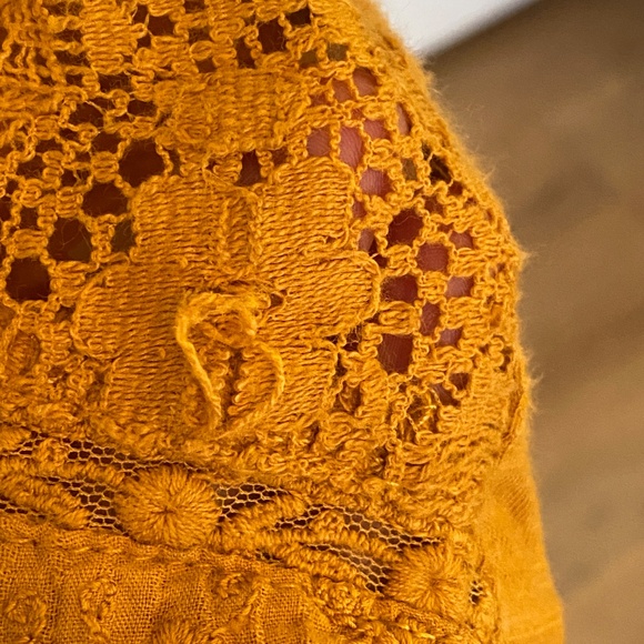 Anthro Eze Sur Mer Embroidered Lace Shirt - Picture 5 of 8